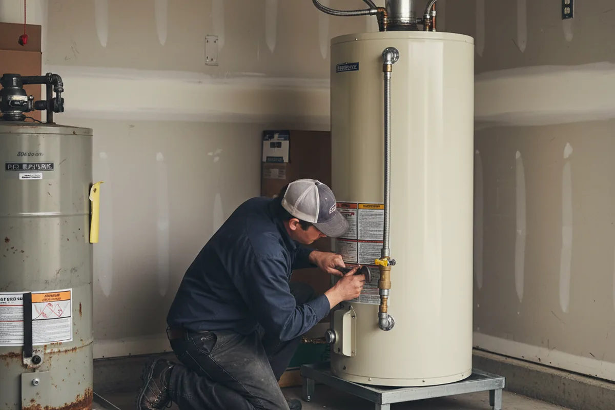 Water heater and shutoff valve replacement in Coloma