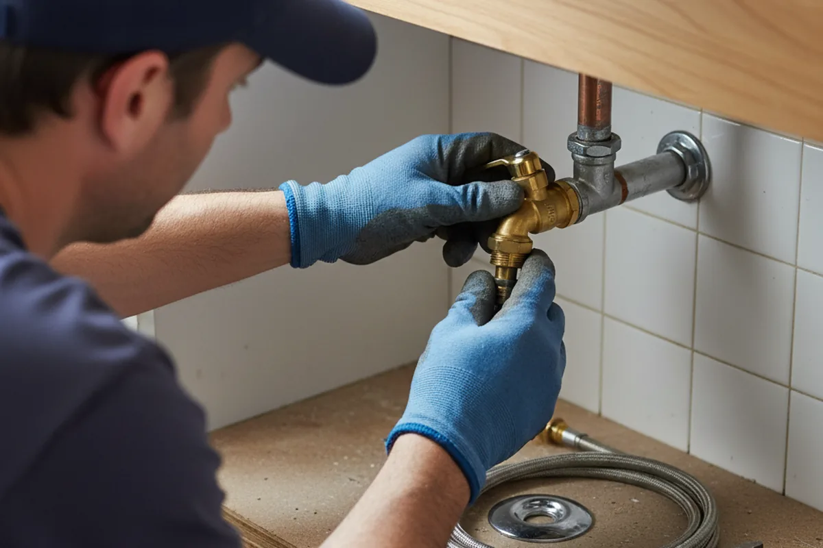 Shutoff valve and fitting work during Emergency Plumbing in Coloma